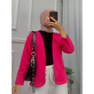 Blazer scuba gramasi 280 / Blazer scuba murah / Blazer scuba kekinian / Blazer scuba wanita best seller / Blazer wanita bahan scuba muat bb 40 - 75 kg