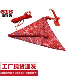 Triangle Shape Unsewn Amulet Bag Portable Hair Fur Storage Pouch Safe Fortune Lucky Charm Personal Item Jewelry Accessory Bag