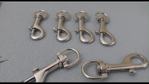 Double Ended Clip Hook Bolt Snap for Diving Durable Stainless steel Scuba Diving Buckle Diving equipment