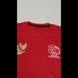 Kaos Anak Logo 80 Tahun Dirgahayu Indonesia Merdeka Baju 17 agustus 2025 katun Murah Keren
