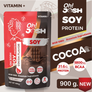Oh Josh Soy Protein Isolate Vitamin Plus Cocoa Flavor ซอยโปรตีน ไอโซเลท วิตามิน พลัส โกโก้ 900g.