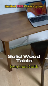 [FREE chair] Como Home 4ft Solid Wood Study Table | Computer Desk | Home Office