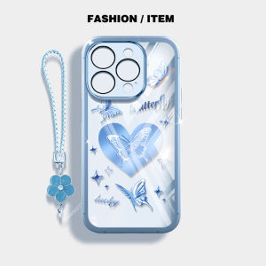 VRQR INS Phone Case For Redmi Note 14 Note 14S 4G 5G Love Rose Butterfly Fresh Casing