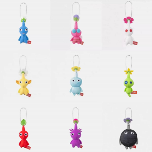 Hot Mini Plush Pikmin Doll Keychain Soft Stuffed Bag Charm Pendant Decoration Red Yellow Blue Multicolored Toys Hanging Gift