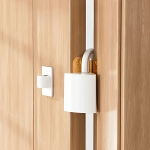 2-Pack 360° Rotating Door Stopper Anti-Pinch Safety Device for Doors Wall-Mounted White & Metal Finish Easy Install