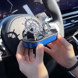 *RGK* Parfum Mobil Pajangan Dashboard Motif Kemudi Kapal Dolphin Dekorasi Mobil Jangkar Unik Hiasan Pengharum Interior Mobil