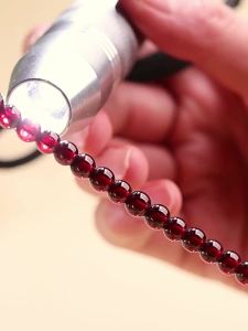 HUAKAIYUNDUO | Natural Red Wine Color Gemstone Beads Female Accessories