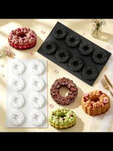 Khuôn Bánh Silicon Vòng Hoa Donut Thiết Kế Thực Phẩm Thân Thiện Với Môi Trường Làm Bánh Phụ Kiện Cho Mousse Chocolate Món Tráng Miệng Nhà Bếp Máy Nướng Bánh