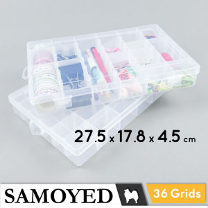 Tempat / Kotak Plastik PP Penyimpanan Serba Guna 36 Sekat / Grids / Plastic Storage Box Samoyed BX-G36-275 (Aksesoris / Pernak-Pernik / Kosmetik / Perhiasan / Alat Tulis / Perlengkapan / Peralatan Seni / Gambar / Lukis / Jahit)