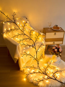 Indoor Wall Decorative Vine Lamp String LED Starry Sky Lamp Atmosphere Lighting Small Beads Glowing Tree Lamp Creative Design