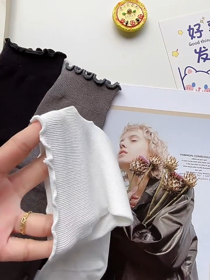 Womens Yoga Socks Non-Slip Soft Breathable Elastic Fit Ruffle Cuff 7 Colors