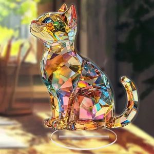 Elegant Exotic Cat Table Decoration Sculptures Home And Office Decorations Classic Animal Themed Thanksgiving Decorations 2D