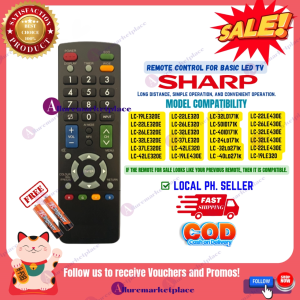 SHARP LED TV Remote GJ220 LC-40LE275x LC- 40LE360D3 LC26LE320E LC32LE320E LC37LE320E LC42LE320E LC-19LE320E LC22LE320E 2TC32BB1M LC-32LE155M LC-39LE155M LC-24LE175M SHARP REMOTE
