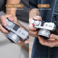 JJC Fuji X-E5ยกนิ้วให้ที่จับที่วางพักอะลูมินัมอัลลอยรองเท้าร้อนที่จับปลอดภัยสำหรับกล้อง XE5ฟูจิฟิล์มฟรีรับปุ่มตัวปล่อยชัตเตอร์1ปุ่มใช้ได้2รุ่น. 