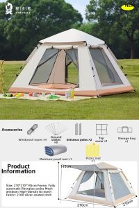 JIBUZHE | Automatic Portable Folding Insulated For Overnights Tent