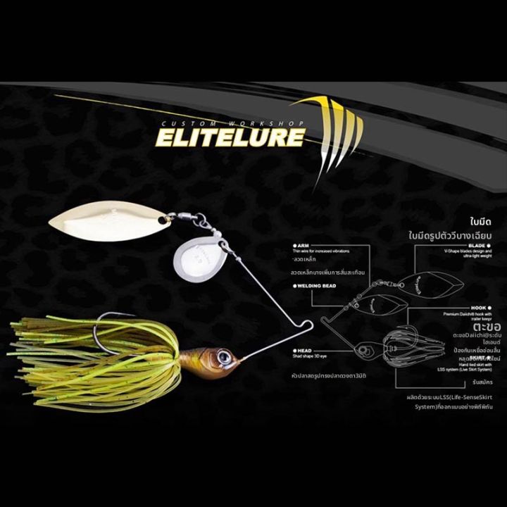 ELITELURE | เหยื่อแข็งสำหรับเบส Spinnerbait | Lazada.co.th