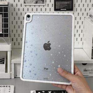 MENGMU | New Design Colorful Stars Original Light Thin Bend Resistant Acrylic Shell Soft Edge Full Coverage Anti-drop Cover