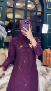 Fairuz Series Ceruty Tille Dress wanita terbaru Gamis kondangan Dress mewah termurah Fashion muslim