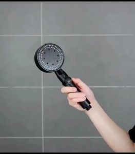 Murah (BISA COD) 1 paket Kepala Shower Hitam Selang dan Holder Mandi Hitam Premium