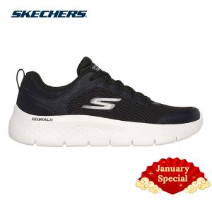 Skechers Online Exclusive Women GOwalk Flex Caley Walking Shoes - 124817-BKW Air-Cooled Goga Mat SAVE