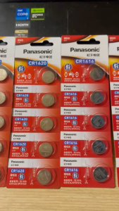 Pin Panasonic CR1632 CR1620 CR1616 CR1220 3V đồng xu pin máy tính đồng hồ Màu đỏ trắng