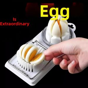 Multifunctional Egg Slicer Manual Stainless Steel 2-in-1