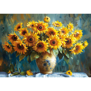 Kayou | Jigsaw Puzzle 1000 Pieces Sunflower Landscape Puzzle Home Decor for Adults Game Family Fun Puzzles Educational Toys