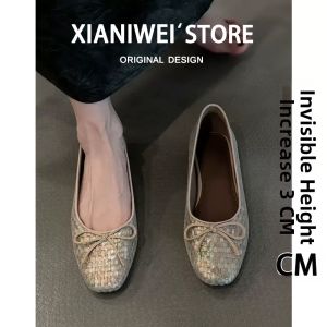 XIANNIWEI | Vintage Bow Flat Ballet Shoes