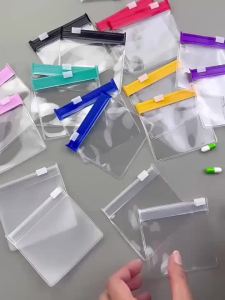 5pcs Pill Pouch Bags Zippered Pill Pouch Reusable Clear Pill Bags Self Sealing Travel Medicine Organizer Storage