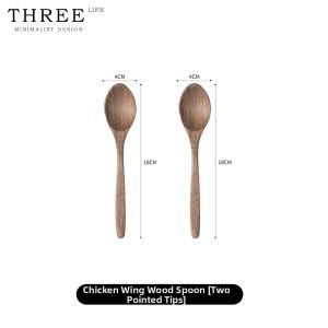 THREE LIFE | Natural Untreated Wooden Spoon