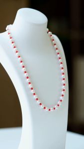 Montagne Jewelry Natural 3mm Red Coral+ 6mm Akoya Pearl Necklace