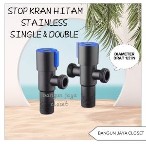 Stop kran shower stainless SUS 304/Stop kran hitam kloset wastafel