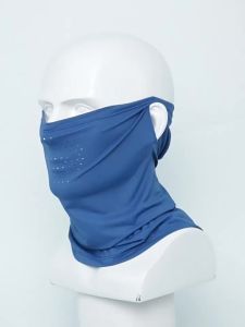 Ice Silk Sun Protection Face Mask Full Coverage Neck Guard Breathable Windproof Ear Hanging Neck Gaiter for Summer Outdoor
