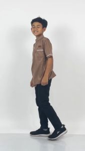 KawiKa - Koko Anak Laki Laki Putih Usia 2-12 Tahun Kurta Pakistan Baju Kemeja Atasan Lengan Pendek