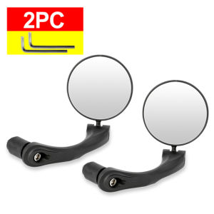 West Biking | WEST BIKING HD Rearview Mirror for Bicycle 360° Adjustable Wide Angle Convex Handlebar Plug MBT Safety Accessory for Cycling