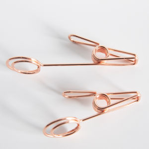 New Double-Headed Metal Bread Price Tag Clip Poster Stand POP Card Paper Double Ring Clip Business Supplies Stationery