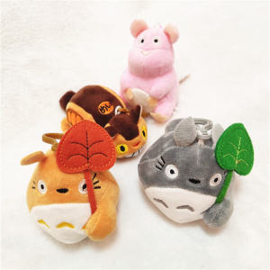 Japanese Anime Cute Cartoon Totoro Plush Doll Pendant Ragdoll Cat Bashi Bag Pendant Key Ring Doll
