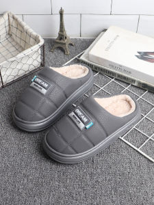 Dép Trẻ Em Bằng Vải Nỉ Mùa Đông Chống Thấm Nước Ấm Áp Lông Cừu Đế EVA Chống Trượt Cho Bé Trai Và Bé Gái