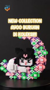 SMY Toystown Moon Sanrio Kuromi Melody Medium Mainan Bangunan Nano Block Bricks Mainan Edukasi Balok Susun Mainan Anak Mainan Tumpuk Balok Karakter Kartun Animasi 3D