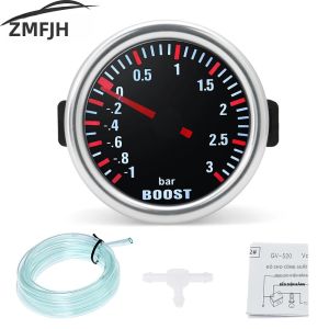 Đồng Hồ Đo Tăng Áp Ô Tô Đa Năng 52mm -1 ~ 3 Bar Đồng Hồ Đo Cơ Học Có Đèn Nền LED Cho Động Cơ Xăng 12V