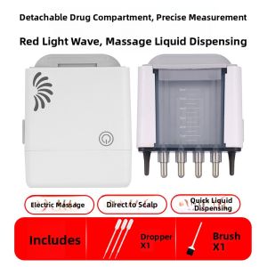 Electric Rollerball Scalp Massager Red Light Therapy Hair Growth Fluid Delivery Device Rechargeable Personal Care Tool