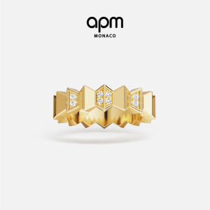 Gold Color Wave Up and Down Ring