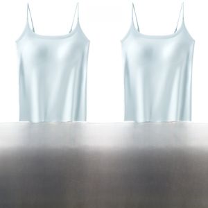 MiiOW | Womens Ice Silk Camisole Tank Top 2024 New Style Inner Wear Outer Wear With Chest Pad One Piece Beautiful Back Bra Underwear
