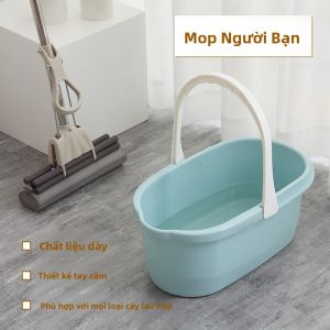 JIADONGLI | Xô Lau Nhà Dày Dài Hình Chữ Nhật Có Bánh Xe Cho Sử Dụng Gia Đình