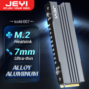 JEYI M.2 SSD Heatsink 2280 NVME NGFF SSD Cooling Full Aluminum Cooler Radiator with Thermal Silicone Pad for Motherboard / PS5