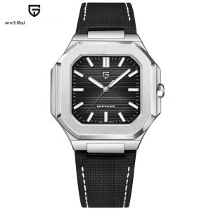 นาฬิกาควอตซ์ทรงเหลี่ยมสำหรับผู้ชาย PAGANI DESIGN รุ่นใหม่ V2 ปี 2025 นาฬิกาสปอร์ตหรูหรา กันน้ำ กระจกแซฟไฟร์ ตัวเรือนสแตนเลสสตีล