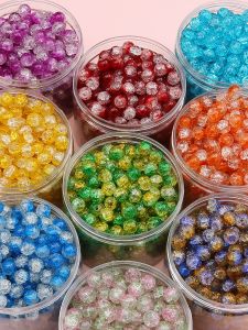 Handmade DIY Beading Material Ice Cracked Jade Shattered Glass Seed Beads for Bracelets Necklaces Accessories