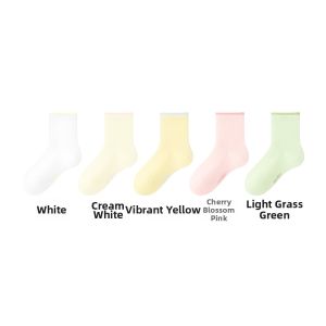 B&C.Room | Breathable 100% Cotton Children Socks Boneless Color Blocking