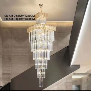lampu gantung kristal minimalis modern lampu hias void tangga 28877