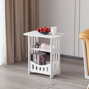 Modern Nordic Style Wooden Storage Table - Multipurpose Bedside & Living Room Organizer Non-Waterproof Wood Material